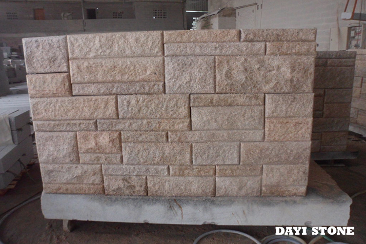 Wall Bricks G682 Yellow Granite Natural split